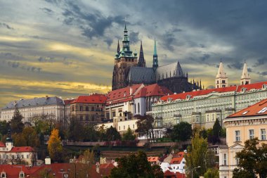 Prag şehrinin manzarası
