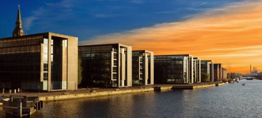 Kopenhag gün batımı görünümü