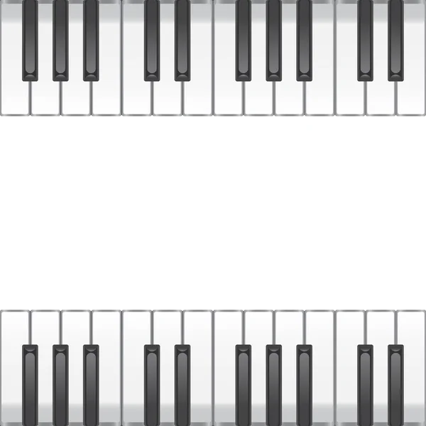 Fundo musical com teclas de piano. Ilustração vetorial — Vetor de Stock