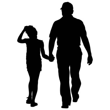 Beyaz arka planda mutlu aile silueti