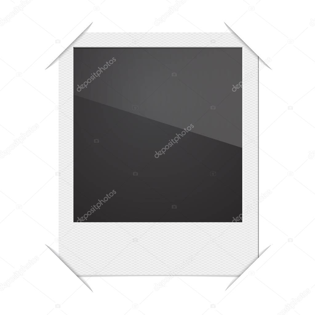 Retro Photo Frame Polaroid On White Background. Vector illustration