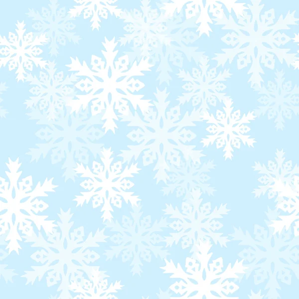 Patrón sin costuras con copos de nieve. Fondo para el envoltorio de regalo. Tejido decorativo. Diseño de fondo de pantalla — Archivo Imágenes Vectoriales