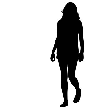 Beyaz arka plan üzerinde yürüyen insanlar silüeti