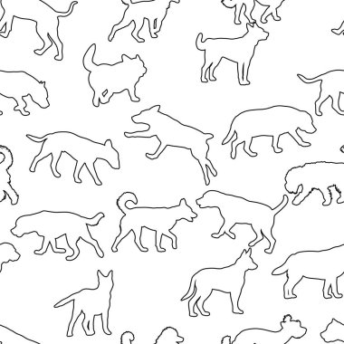 Evcil köpeklerde kusursuz desen. Noel tasarımı ambalaj, kartpostallar ve tekstil için kullanılabilir.