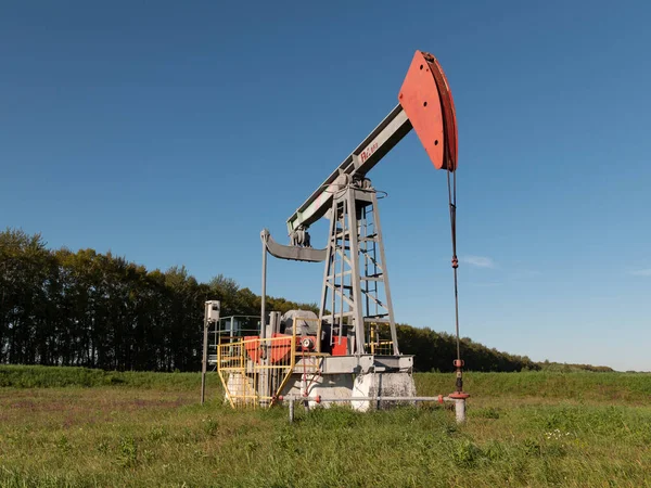 Una Calabaza Aceite Equipos Industria Petrolera — Foto de Stock