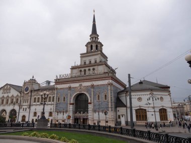 MOSCOW - 14 Ekim 2017 'de Moskova, Rusya' da Kazan tren istasyonunun inşaatı.
