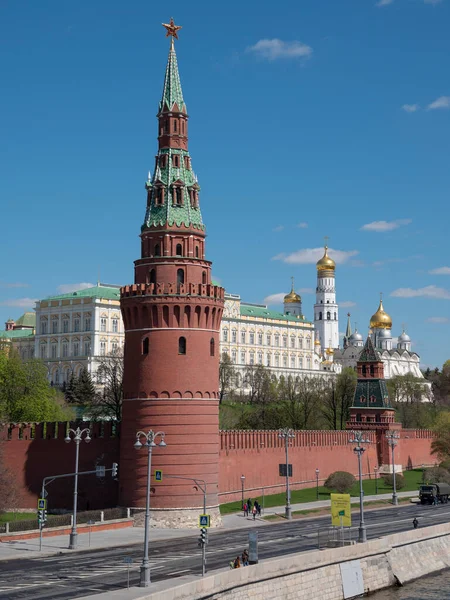 Soleado Día Verano Moscow Río Bahía Kremlin — Foto de Stock