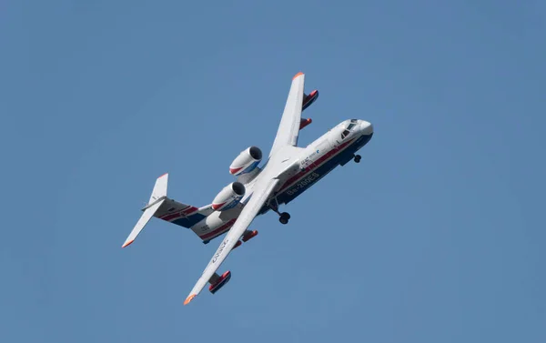 Moscú Rusia Zhukovsky Airfield Agosto 2019 Vuelo Demostración Avión Anfibio — Foto de Stock