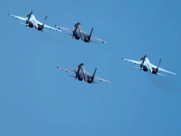 Mosca Russia Zhukovsky Airfield Agosto 2019 Squadre Acrobatiche Falcons Russia — Foto Stock