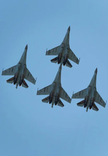 Mosca Russia Zhukovsky Airfield Agosto 2019 Squadre Acrobatiche Falcons Russia — Foto Stock