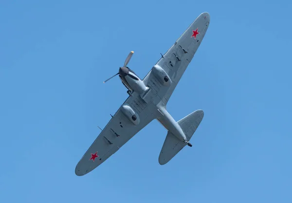 Moscú Rusia Zhukovsky Airfield Agosto 2019 Restaurado Ilyushin Segunda Guerra — Foto de Stock