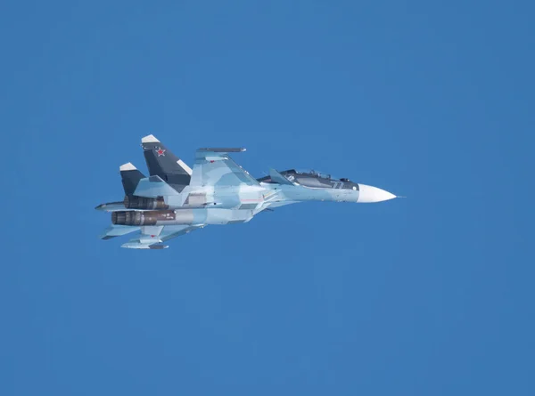 モスクワロシアZhukosky飛行場31 8月2019 国際航空宇宙サロンのエアロビクスSu 30飛行Maks 2019 — ストック写真