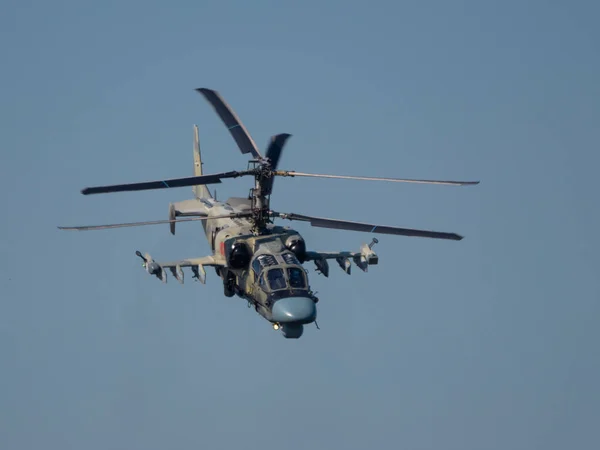 주코프스키 러시아 2019년 01일 러시아 2019에서 러시아 공군의 카모프 헬리콥터 — 스톡 사진