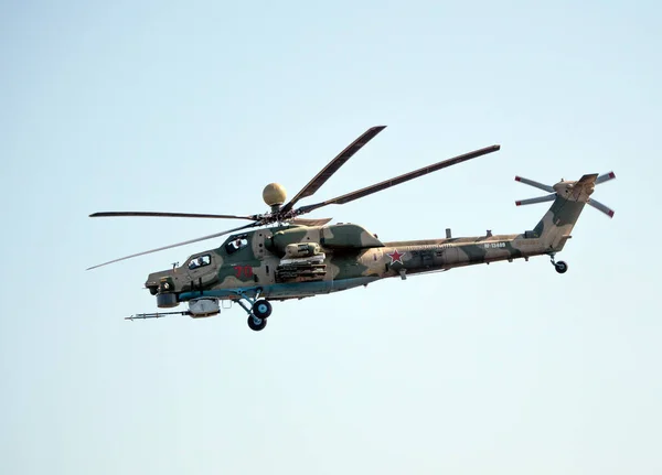 Zhukovsky Russia September 2019 Demonstration Attack Helicopter Russian Air Force — Stock Photo, Image