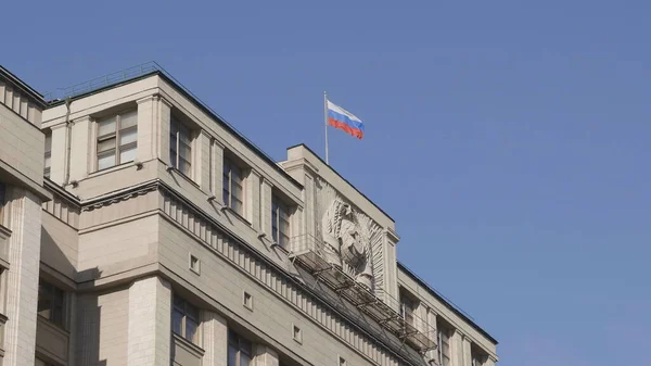 国家杜马立面 俄罗斯联邦议会大楼 莫斯科市中心的地标 — 图库照片