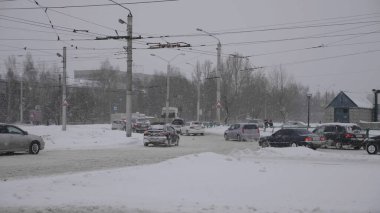 BARNAUL - 21 Ocak 2018 'de Rusya' nın Barnaul kentinde yoğun saatlerde şehrin 21 Ocak merkezi alanı.