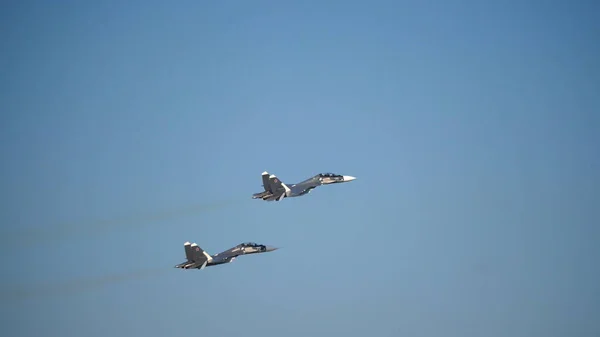 Moscú Rusia Zhukovsky Airfield Agosto 2019 Vuelo Demostración Perfeccionamiento Aerobático — Foto de Stock