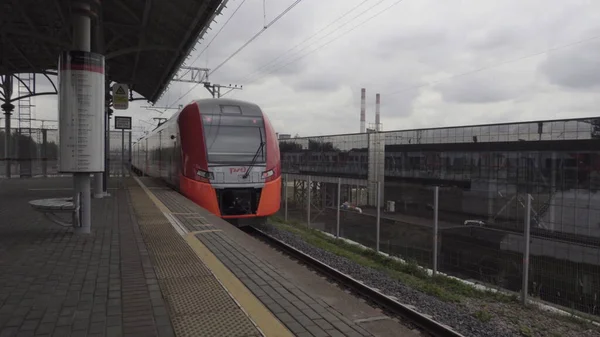 Moscow Russia Temmuz 2018 Rus Demiryolları Lastochka Kırlangıç Tren Yolu — Stok fotoğraf