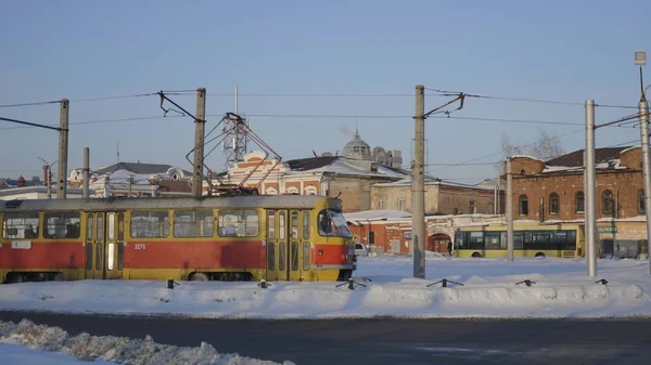 Barnaul December Villamos Végső Régi Bazár Desember 2019 Barnaul Oroszország — Stock Fotó