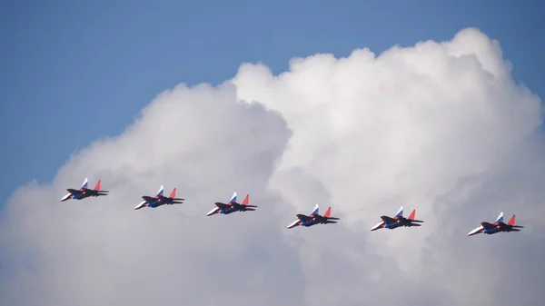 Moscow Russia Zhukovsky Airfield Agosto 2019 Equipes Aeróbica Rápida Mig — Fotografia de Stock