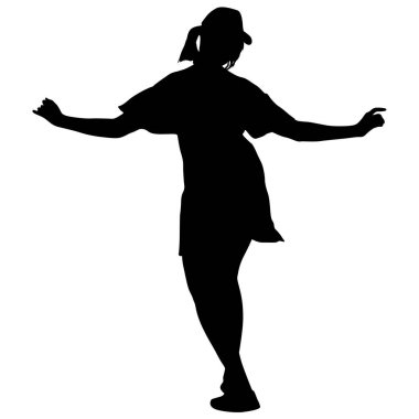 Beyaz arka planda dans eden siyah siluetler..