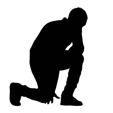 Ayakta, insanlar beyaz arka planda siyah siluet kişi.