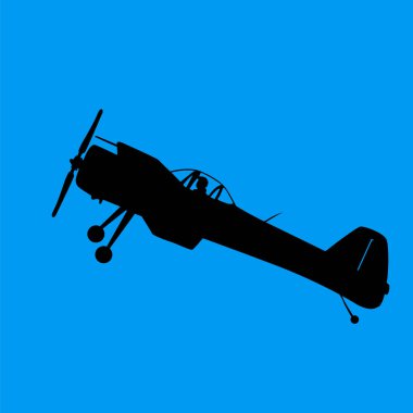 Aerobatik uçak gökyüzüne karşı akrobatik hareketler sergiliyor..