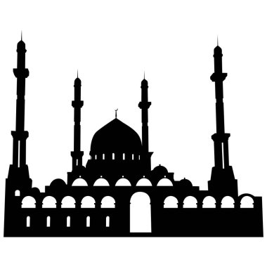 Nur-Sultan unsurları Hazret Sultan Camii 'ni çiziyor.