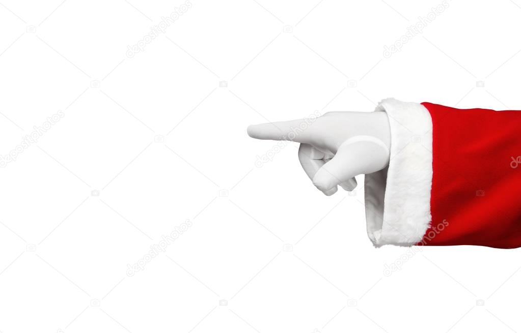 Santa Claus hand pointing