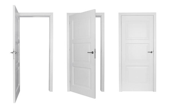 Set of different doors