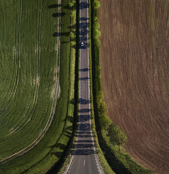 Doblar camino perspectiva — Foto de Stock