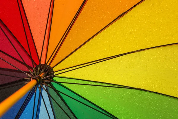 Kolorowy parasol w deszczu — Zdjęcie stockowe