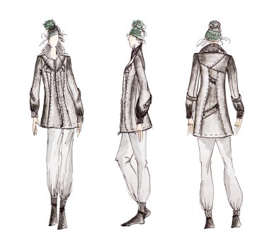 Moda Tasarımcısı çizimler