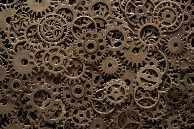 Çarkları, steampunk arka plan
