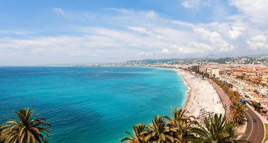Nice 'teki Gezinti Güvertesi des Anglais' in panoramik manzarası