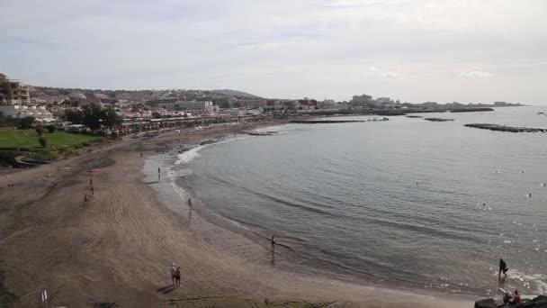 Teneriffa strandküste atlantik meer las americas video — Stockvideo