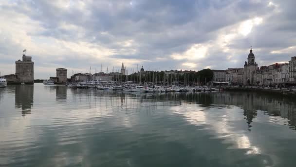 La Rochele Frankrijk stad Harbor — Stockvideo