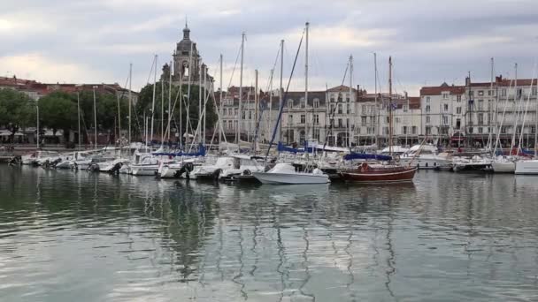 La Rochele Frankrijk stad Harbor — Stockvideo