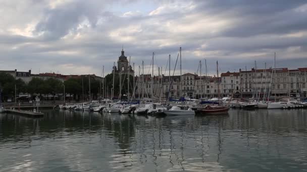 La Rochele Francia ciudad Harbor — Vídeo de stock