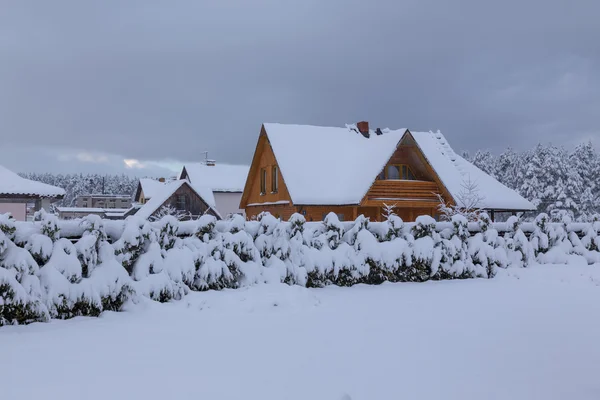 Primera nieve invierno frío ruso —  Fotos de Stock