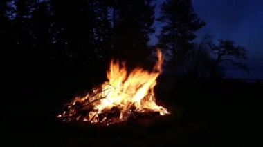 kamp ateşi pagan tatil Letonya yaz gecesi Ligo