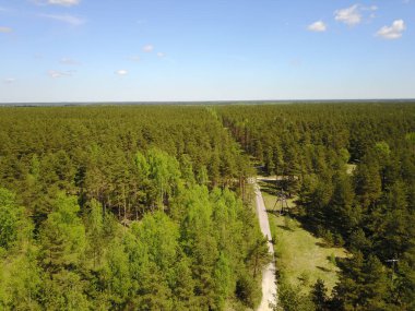 Kırsal, dron üstten görünüm havadan görünümü