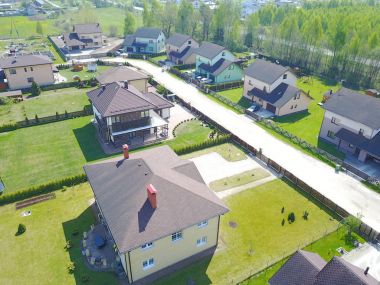 Kırsal, dron üstten görünüm havadan görünümü