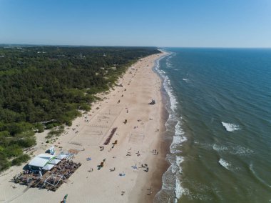 Palanga Lietuva Baltık Denizi deniz hava dron Üstten Görünüm