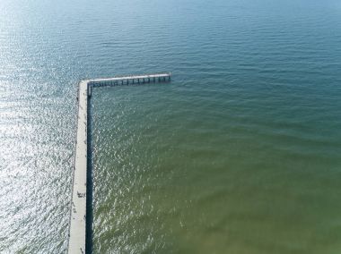 Palanga Lietuva Baltık Denizi deniz hava dron Üstten Görünüm