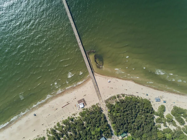 Palanga Lietuva Mar Báltico Vista superior de drones aéreos —  Fotos de Stock