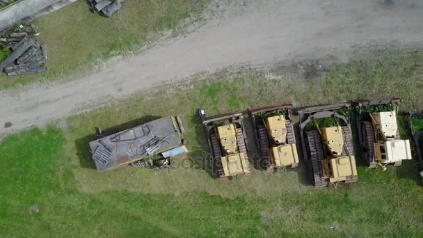Vista aérea do campo, drone vista superior 4K UHD vídeo — Vídeo de Stock