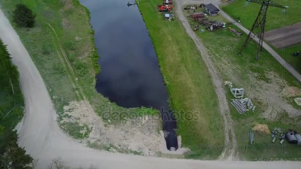 Vista aérea do campo, drone vista superior 4K UHD vídeo — Vídeo de Stock