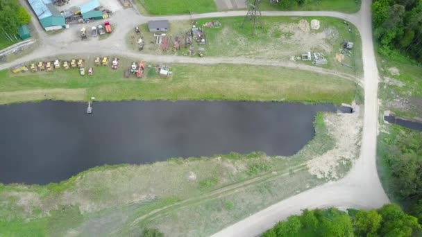 Вид з повітря на сільську місцевість, вид зверху на дрон 4K UHD відео — стокове відео