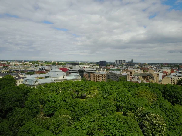 Riga Old Town Aerial drone top view — Stock Photo, Image